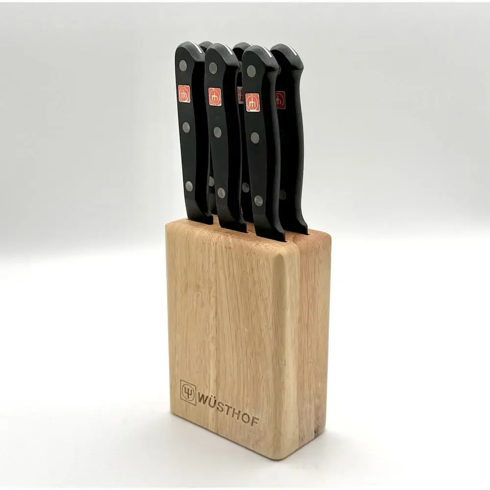 Set of 6 Wusthof Gourmet Knives Steak Knives With Block 4050 M/12cm - Germany